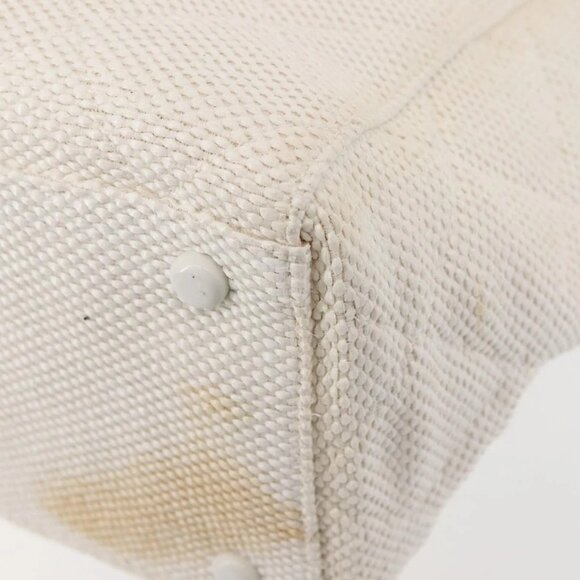 CHANEL Plastic Chain Tote Bag Straw Gold White CC Auth BA6435 - Picture 4 of 16